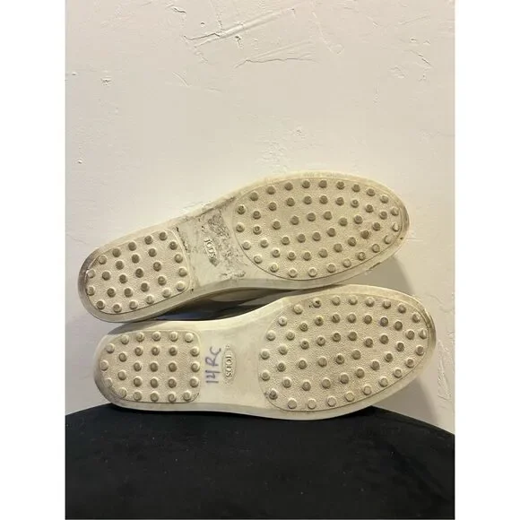 Tod's Gomma Rafia TV Francesina Pelle Two Tone Slip On Flats Women's 9 (39.5) - Picture 10 of 10